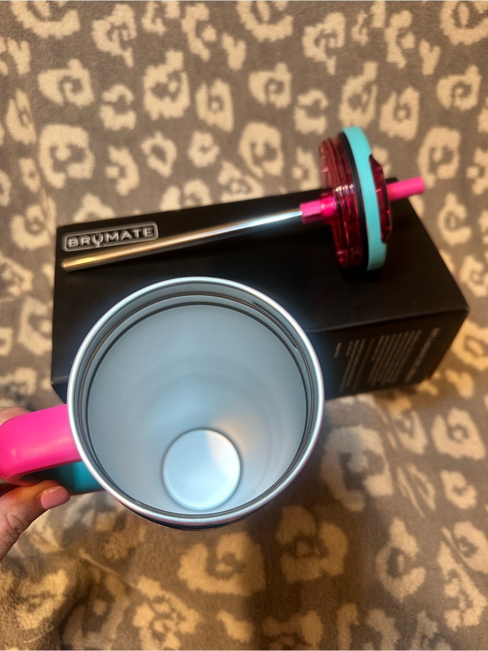 BrüMate Era Flip 40oz Travel Mug  Limited Edition Rainbow 🌈 Swirl😍😍New 🌈 - Picture 16 of 17